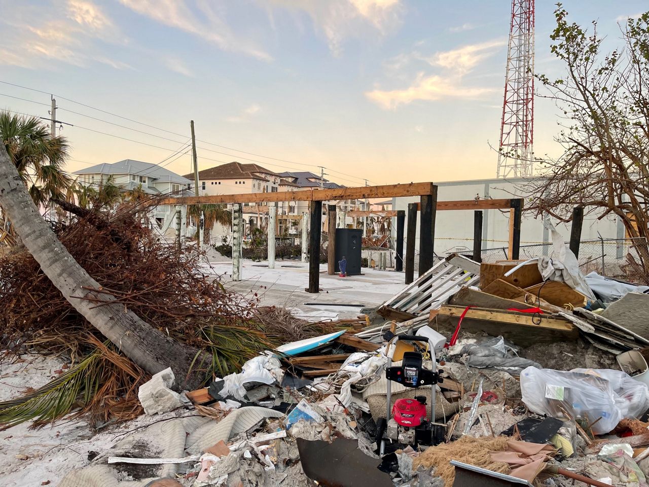 A home destroyed on Fort Myers Beach.